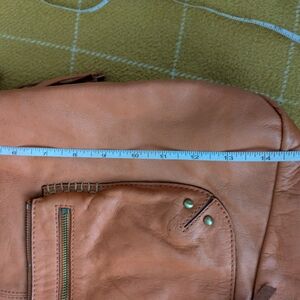 Lucky Brand Leather  Pebbled Crossbody Bag in Orange - Classic Everyday Style
